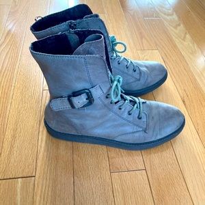 Combat style leather boots